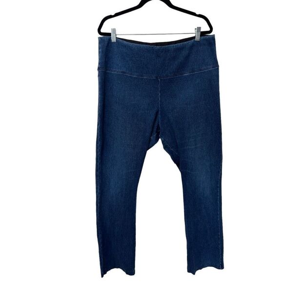 Lysse' Dark Wash Stretch Slimming Pull-On Pant Denim Size 3x